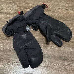 HESTRA winter gloves ski snowboarding mittens windproof warm black men’s 10